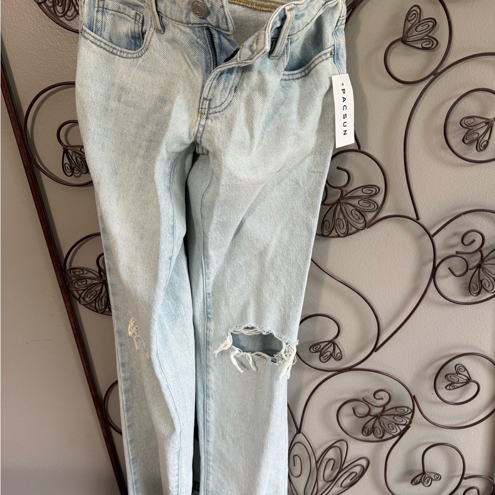 PacSun Light Blue Skinny Ripped Jeans